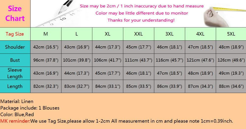 Women Blouses Fashion Linen Blouse Button Casual Floral Print Long Tops Shirts Plus Size M-5XL