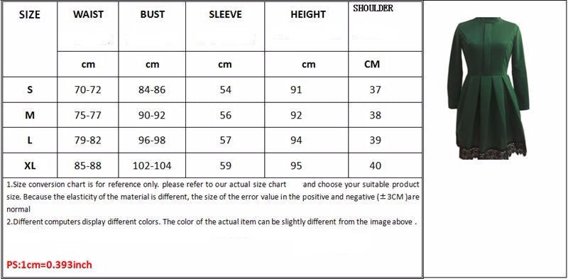 Online discount shop Australia - Fashion Women Sexy Long Sleeve Slim knee-length Dresses Green Party Dresses Plus Size