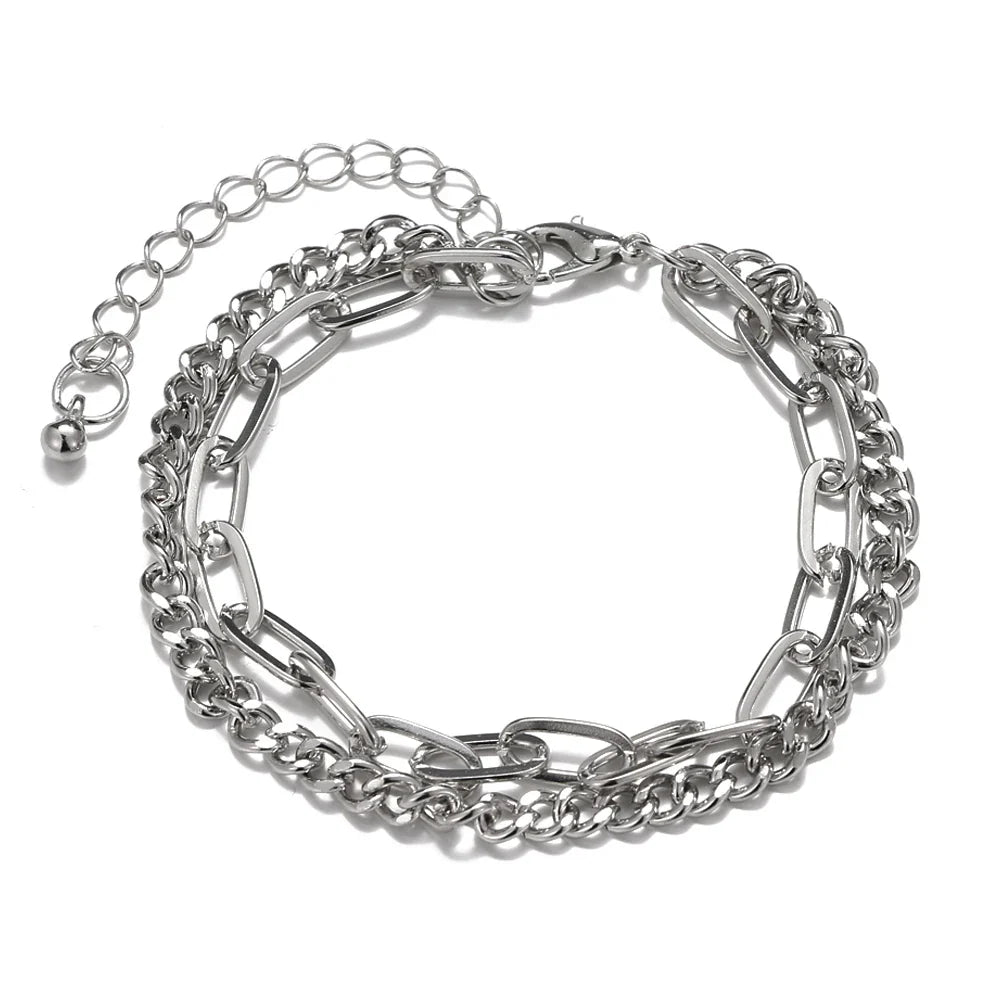 FNIO Bohemian Bracelets for Women Fashion Multilayer Beaded Chain Bracelets Set Charm Bracelet Bangles Jewelry Punk-Dollar Bargains Online Shopping Australia
