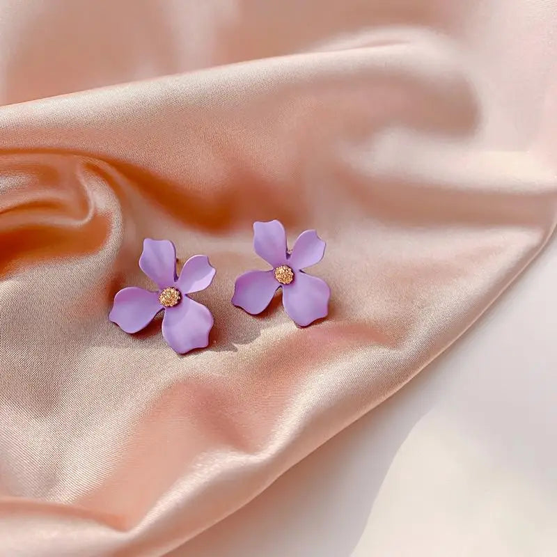 Flower Earrings For Women Fashion Sweet Earrings Woman Jewelry Colorful Earrings-Dollar Bargains Online Shopping Australia