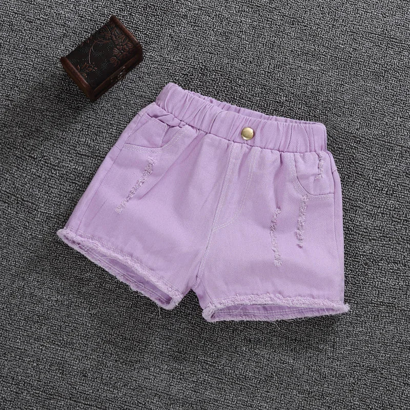 Kids Girl Summer Pants 3-9 Years Children Casual Candy Color Cotton Short Pants-Dollar Bargains Online Shopping Australia