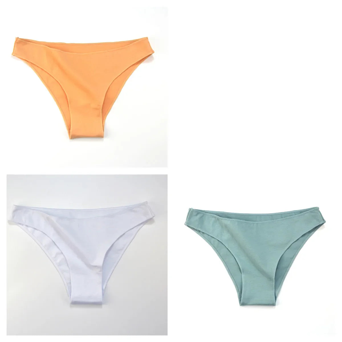 3Pcs Cotton Underwear Seamless Panties For Women Low Rise Briefs Female Solid Color Comfort Pantys Breathable Lingerie