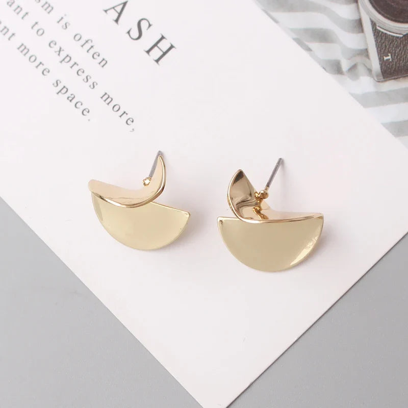 Exaggerated Geometry Irregular Metal Dangle Earrings Spiral Twist Knot Round Smooth Brincos Jewelry-Dollar Bargains Online Shopping Australia