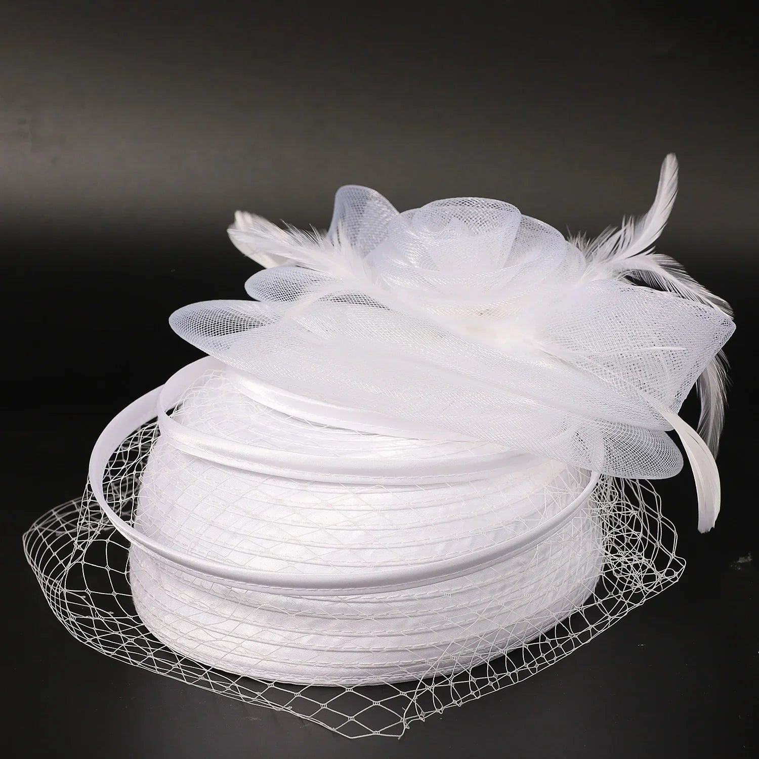 Wedding Church Red Hats Fascinators For Woman With Feather Veil Cocktail Party Headdress Lady Elegant Kentucky Derby Cap-Dollar Bargains Online Shopping Australia