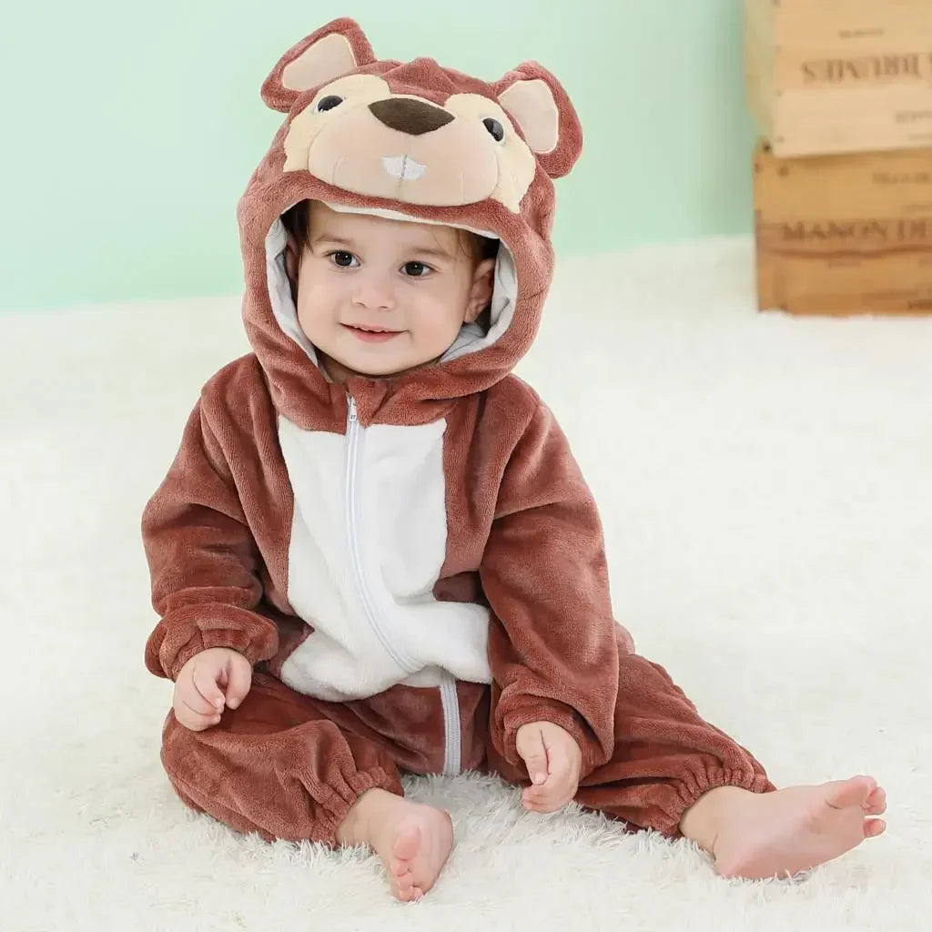 Baby Rompers Winter Kigurumi Lion Costume For Girls Boys Toddler Animal Jumpsuit Infant Clothes Pyjamas Kids Overalls Ropa Bebes-Dollar Bargains Online Shopping Australia