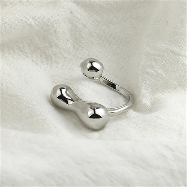Glossy Wide Version Gold Color Plated Exaggerated Metal Rings Open Adjustable Ring for Women Men Jewelry-Dollar Bargains Online Shopping Australia