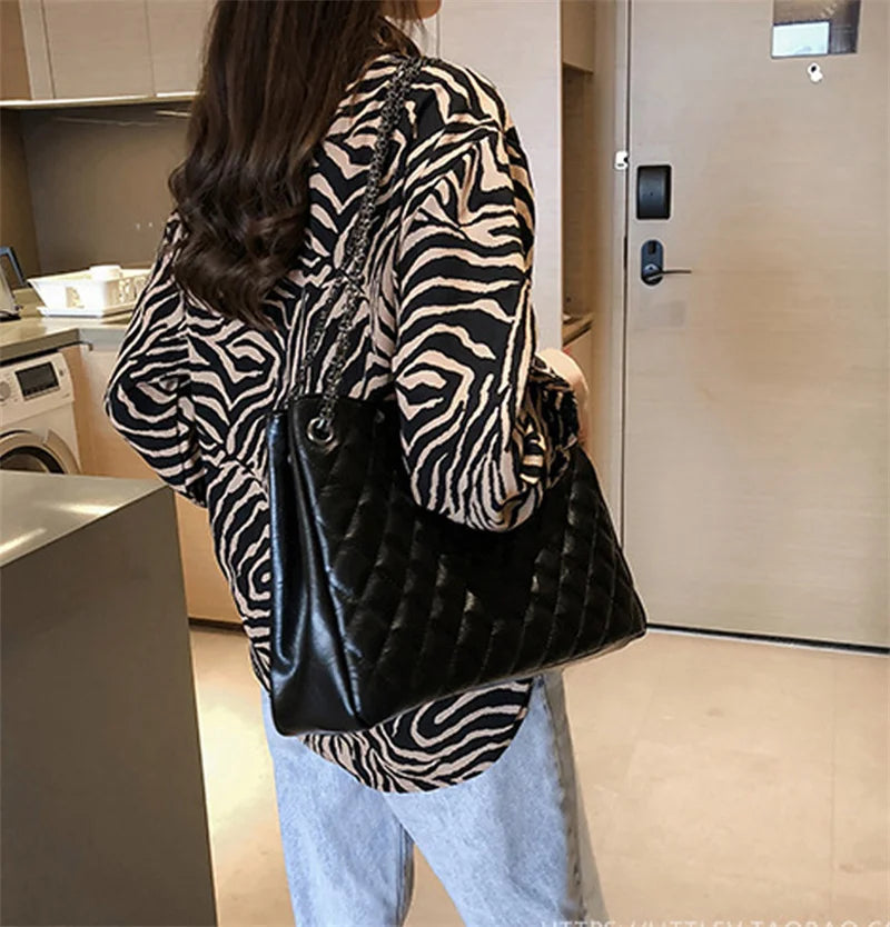 Vintage Womens Oversize Shirt Long Sleeve Loose Zebra Print Blouses Casual Streetwear Tops