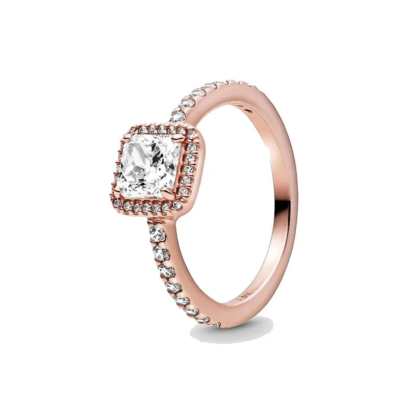 925 Sterling Silver Rings For Women Original Infinity Love Heart Crown Engagement Wedding Ring Rose Gold Crystals Luxury Jewelry