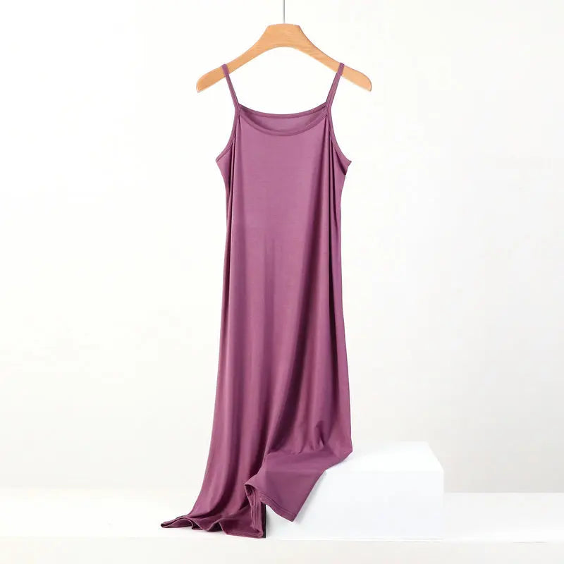 Modal Dress Spaghetti strap bottoming dresses Halter sundress Camisoles slips Inner Petticoat-Dollar Bargains Online Shopping Australia