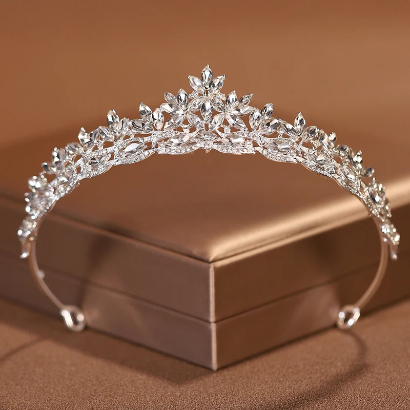Bridal Headwear Silver-Colour Women's Fashion Wedding Crown Birthday Tiaras