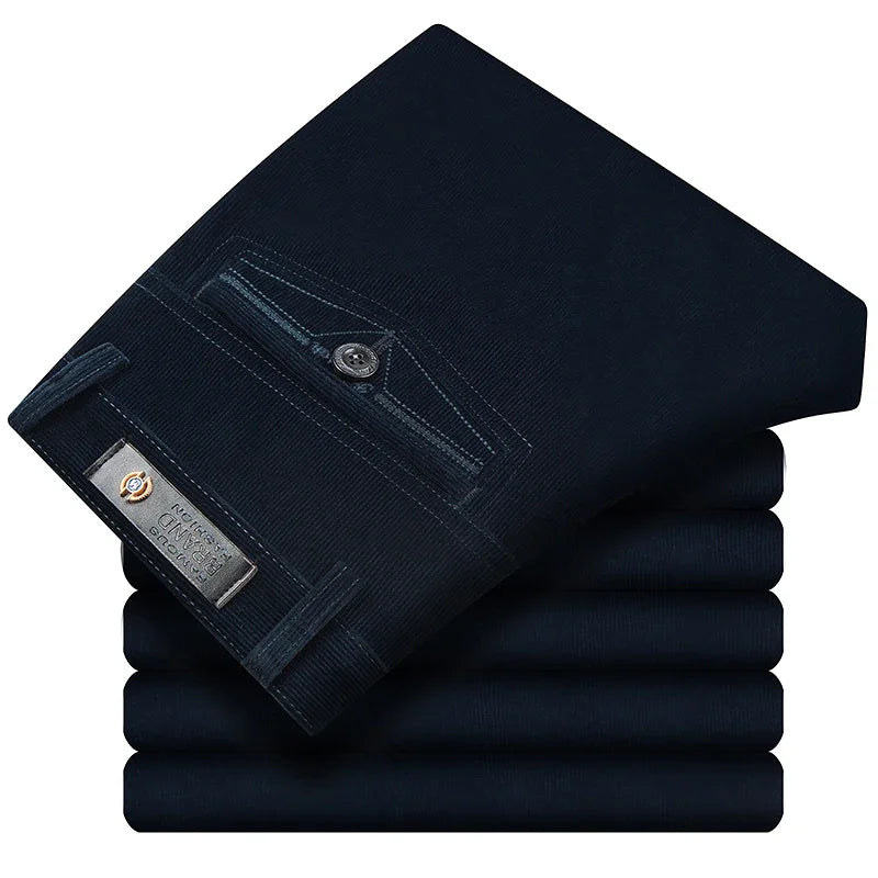 Corduroy pants loose joggers middle-aged men dad men's casual Trousers for men streetwear-Dollar Bargains Online Shopping Australia