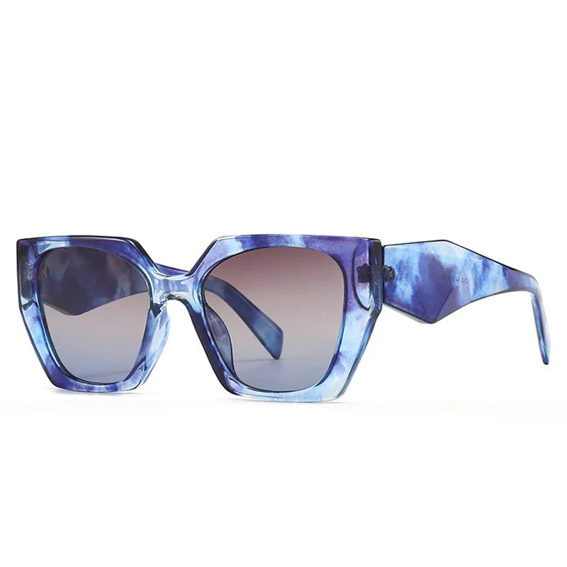 Retro Polygon Cat Eye Colorful Sunglasses Women Clear Gradient Shades UV400 Men Sun Glasses-Dollar Bargains Online Shopping Australia