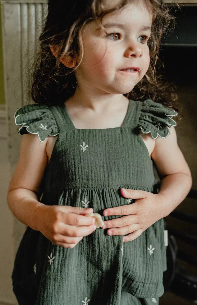 Summer Baby Girl Clothes Sets Organic Cotton Embroidery Infant Baby Girl Clothing-Dollar Bargains Online Shopping Australia