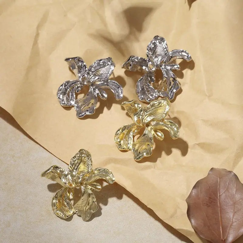 Bohemian Geometric Gold Color Ginkgo Biloba Leaf Shape Drop Earrings for Women Statement Ear Jewelry Accessories Punk
