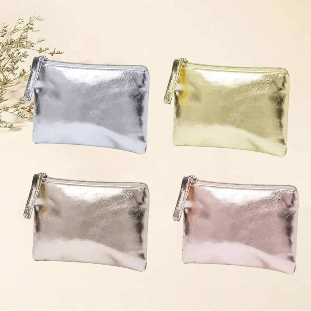 Thin Mini Waterproof Coin Purse Unisex Coin Wallet PU Leather Zipper Key Holder Portable Pocket Storage Short Change Pouch New