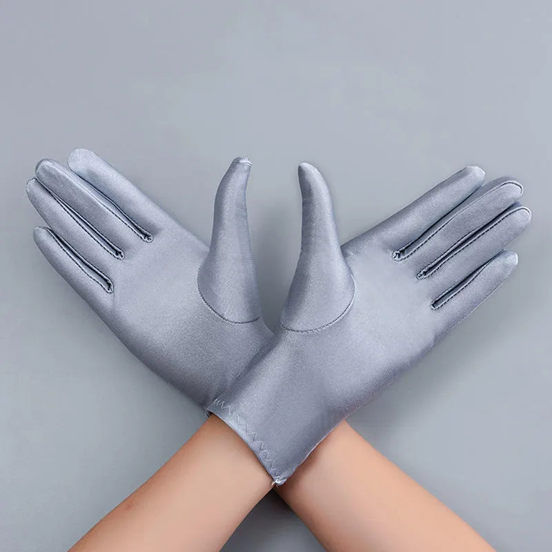 Thin Ice Silk Gloves Spring Cycling Driving Black White Gloves Training Sun Protection-Dollar Bargains Online Shopping Australia