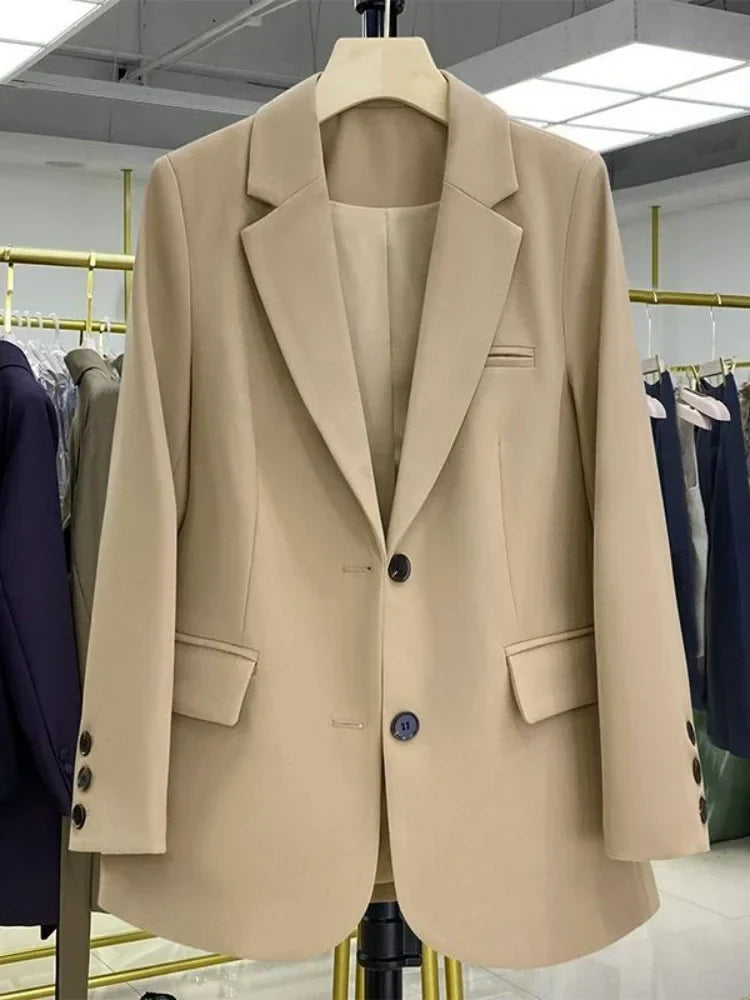 Women Jackets Pink Small Suit Women's Coat Casual Small Loose Small Suit Women's Design Sense Blazer Women-Dollar Bargains Online Shopping Australia
