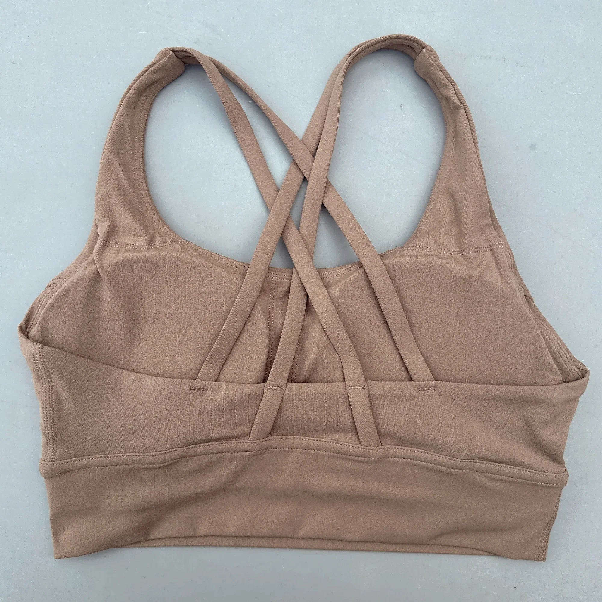 Soft Cross Back Women Fitness Bra Tights Yoga Vest High Strength Shockproof Gym Sports Top Push Up With Chest Pad-Dollar Bargains Online Shopping Australia