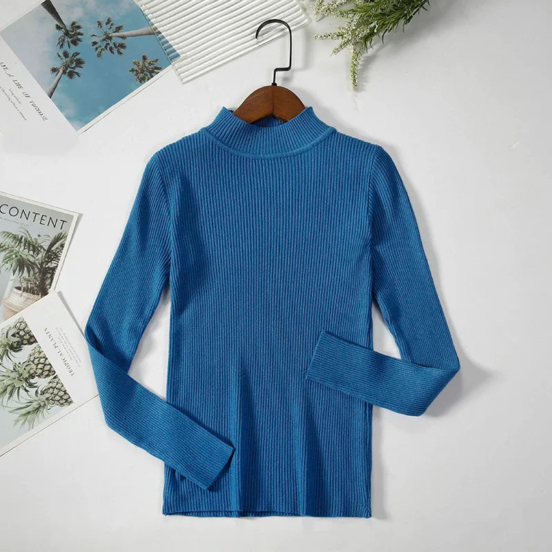 Women Turtleneck Sweater Knitted Soft Pullovers cashmere Jumpers Basic Solid Soft Sweaters Women Autumn Winter Casual Top-Dollar Bargains Online Shopping Australia
