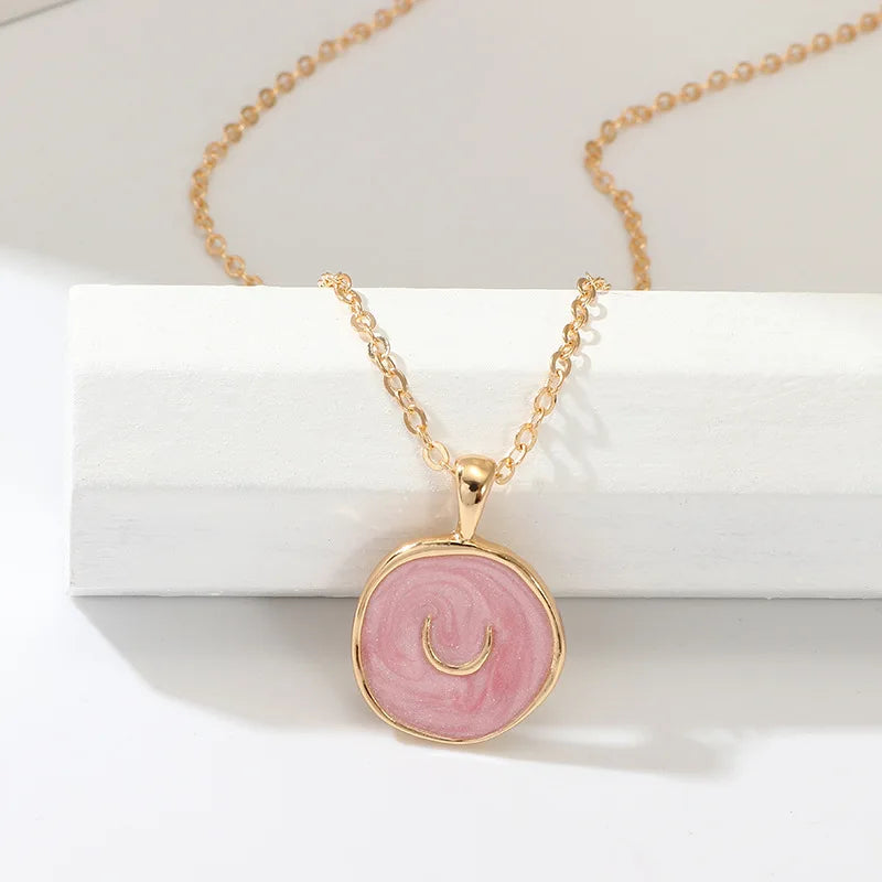 Colorful Moon Star Lightning Pendant Necklaces For Women Girls Enamel Fashion Party Daily Jewelry Trendy Clavicle Chain Necklace-Dollar Bargains Online Shopping Australia