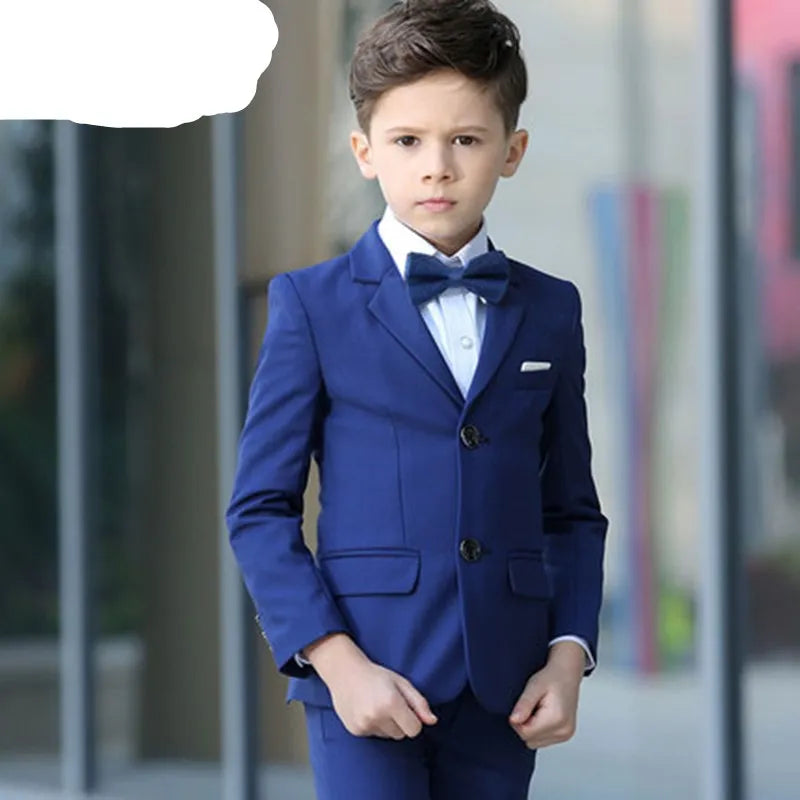 Formal Boys Suit For Wedding Children White Party Blazers Pants Baptism Outfit Kids Costume Gentlemen Teenager Prom Tuxedos Set