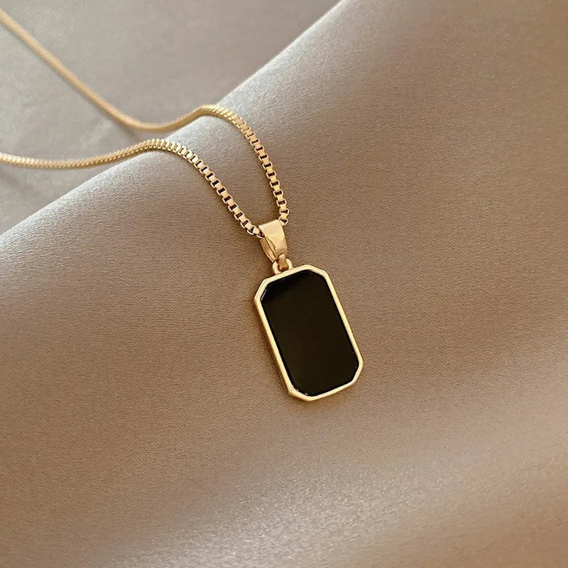 Unique Double Layer Black Love Heart Neckaces Women Exquisite Light Luxury Zircon Necklace Jewelry Party Gifts-Dollar Bargains Online Shopping Australia