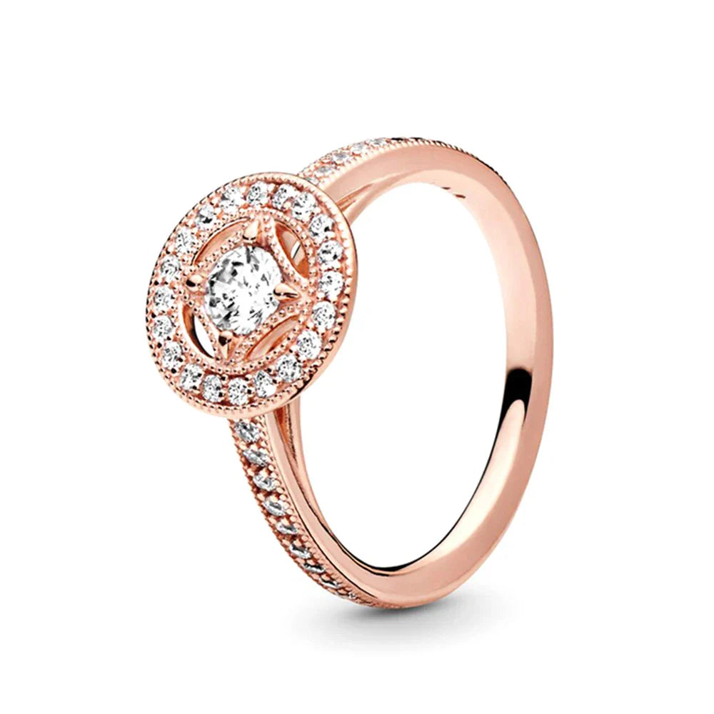 925 Sterling Silver Rings For Women Original Infinity Love Heart Crown Engagement Wedding Ring Rose Gold Crystals Luxury Jewelry