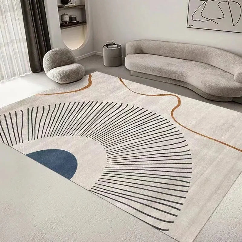 Striped Crystal Velvet Living Room Rug Light Luxury Sofa Floor Mat Full Shop Home Room Bedroom Bed Blanket
