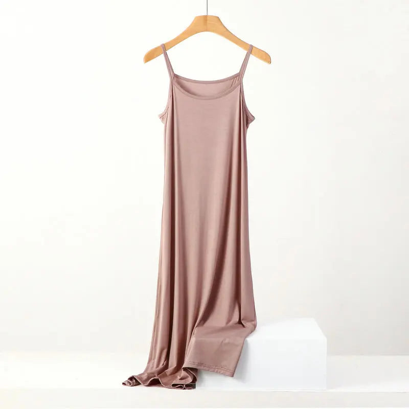 Modal Dress Spaghetti strap bottoming dresses Halter sundress Camisoles slips Inner Petticoat-Dollar Bargains Online Shopping Australia
