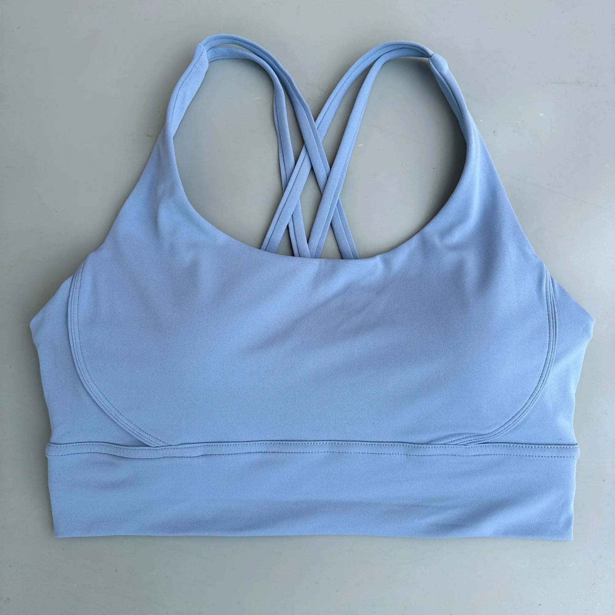 Soft Cross Back Women Fitness Bra Tights Yoga Vest High Strength Shockproof Gym Sports Top Push Up With Chest Pad-Dollar Bargains Online Shopping Australia
