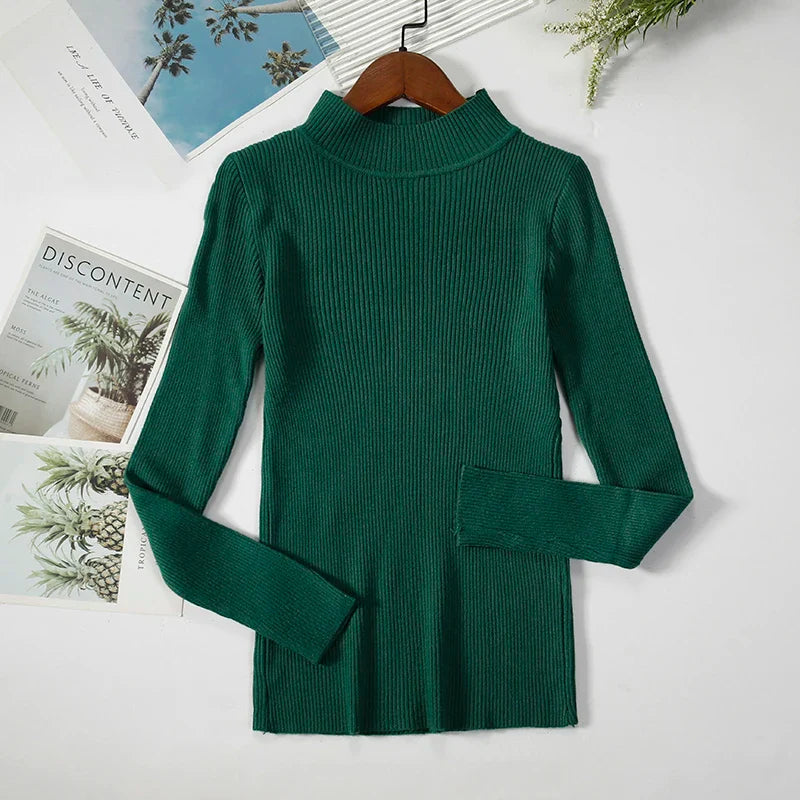 Women Turtleneck Sweater Knitted Soft Pullovers cashmere Jumpers Basic Solid Soft Sweaters Women Autumn Winter Casual Top-Dollar Bargains Online Shopping Australia