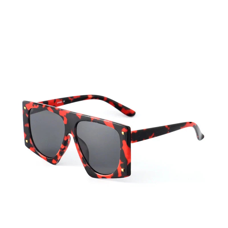 Punk Leopard Sunglasses Women Sexy Oversized Sun Glasses Men UV400 Gradient Shades Steampunk Goggles Eyewear-Dollar Bargains Online Shopping Australia