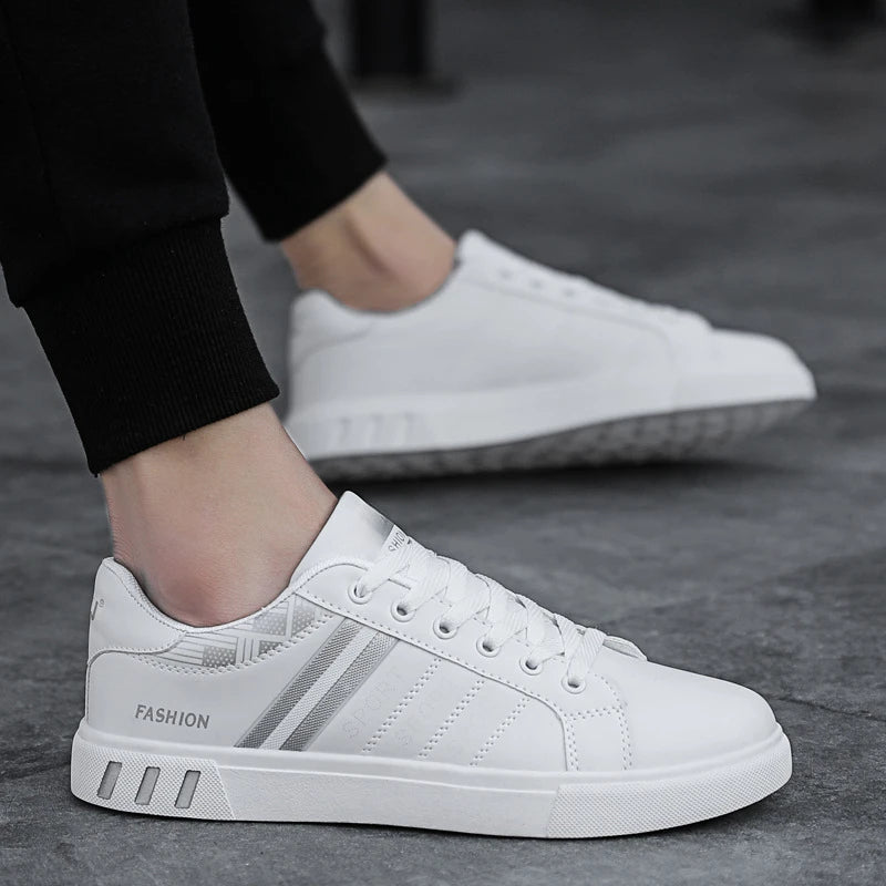 Men s Sneakers Casual Sports Shoes for Men Lightweight PU Leather Brea