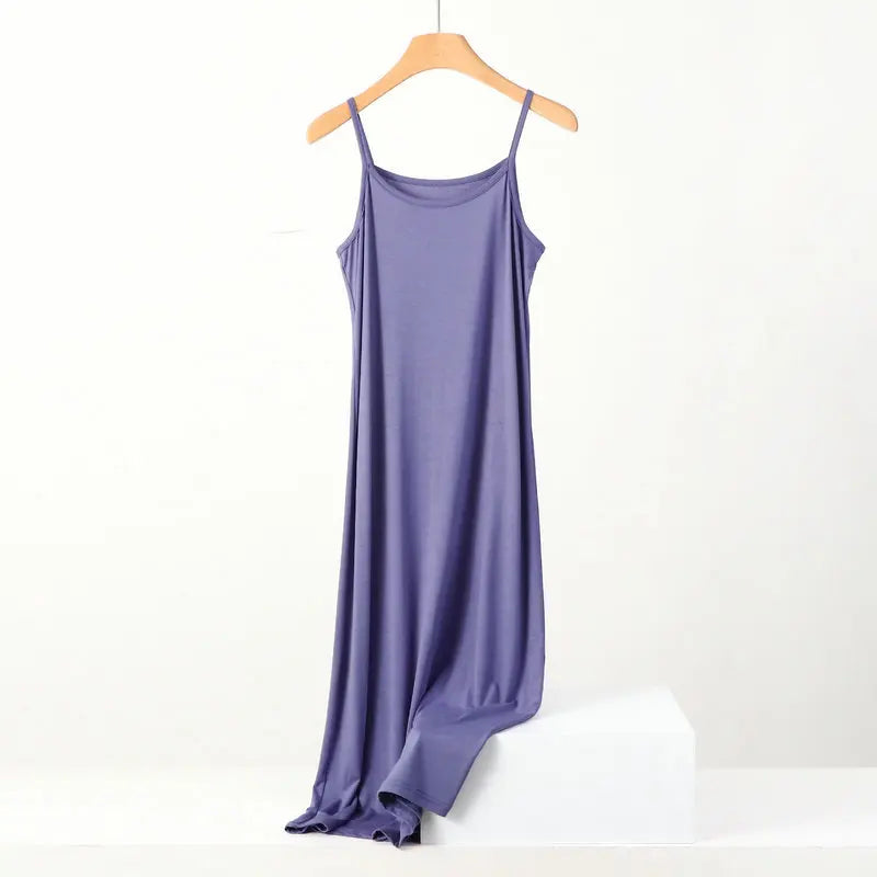 Modal Dress Spaghetti strap bottoming dresses Halter sundress Camisoles slips Inner Petticoat-Dollar Bargains Online Shopping Australia