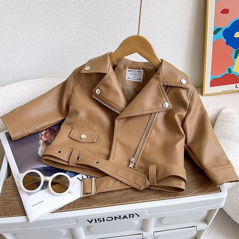 Boys Leather Jackets Classics Handsome Baby Boy Pu Outerwear Kids Clothing Zipper Fly Coats-Dollar Bargains Online Shopping Australia