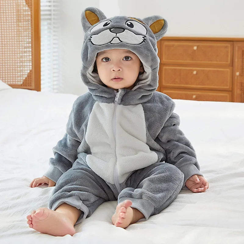 Baby Rompers Winter Kigurumi Lion Costume For Girls Boys Toddler Animal Jumpsuit Infant Clothes Pyjamas Kids Overalls Ropa Bebes-Dollar Bargains Online Shopping Australia
