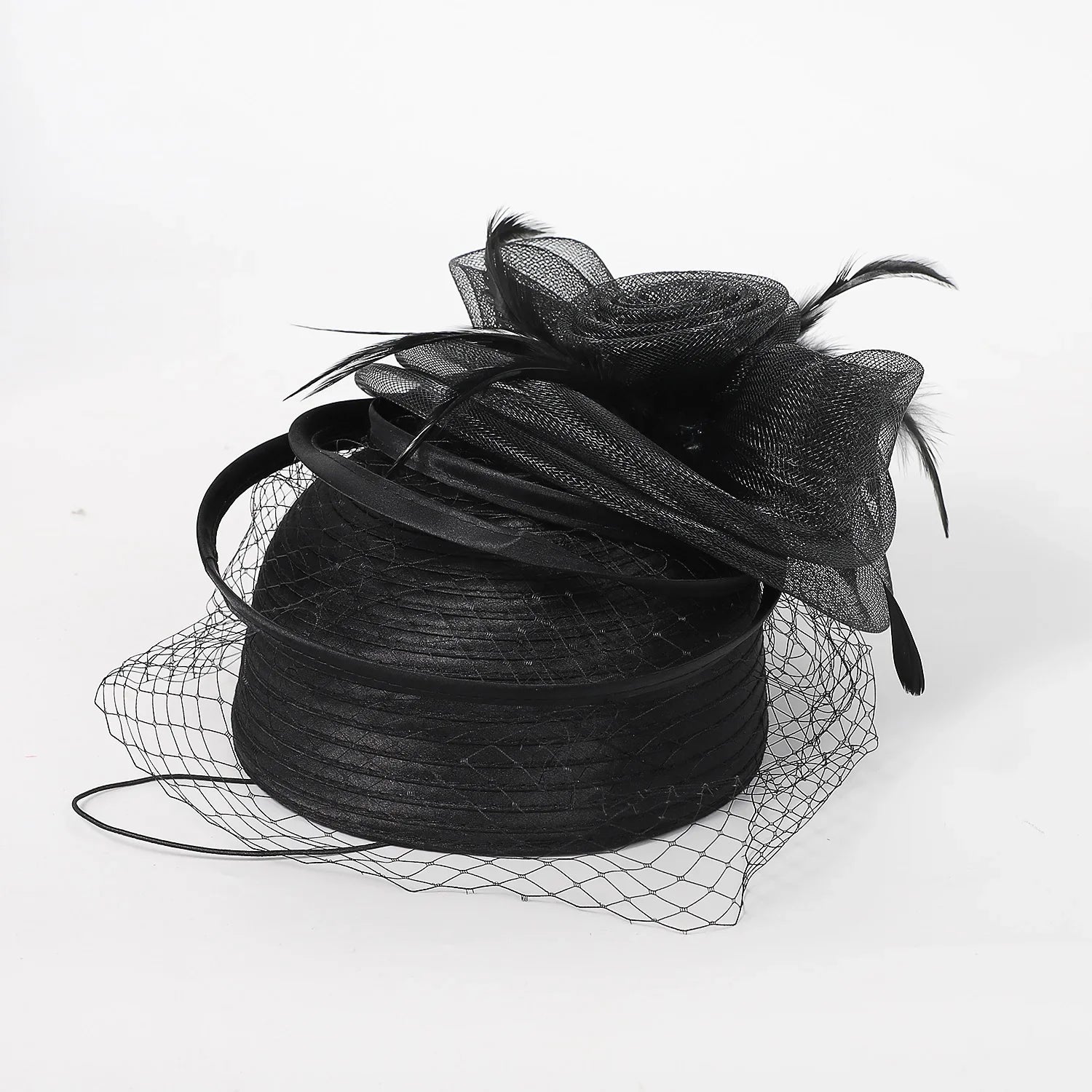 Wedding Church Red Hats Fascinators For Woman With Feather Veil Cocktail Party Headdress Lady Elegant Kentucky Derby Cap-Dollar Bargains Online Shopping Australia