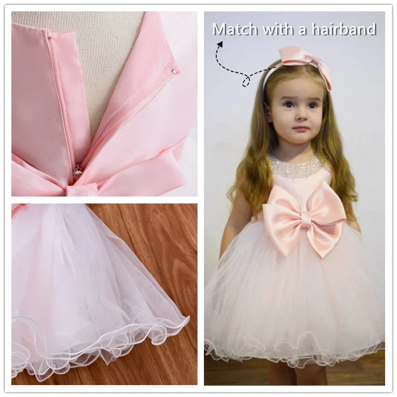Fairy Cuty Girls Dress Tulle Fluffy Children Gowns Flower Princess Kids Birthday Party Baby Toddler Dresses-Dollar Bargains Online Shopping Australia