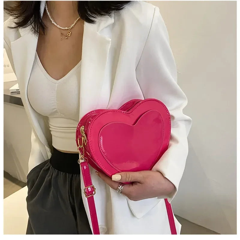 Crossbody Bags Purses Cute Peach Heart Shaped Handbags Trendy Fashion Simple Western Style Popular Bags for Women