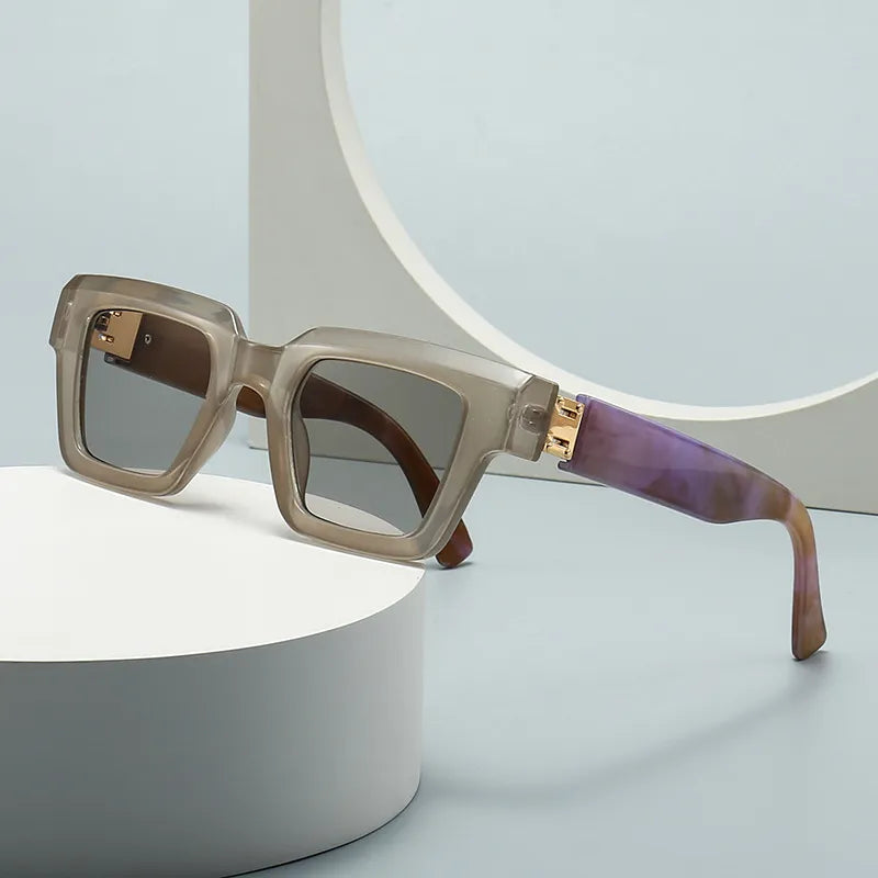 Square Women Luxury Sunglasses Vintage Brand Designer Candy Color Clear Gradient Eyewear Men Punk Sun Glasses-Dollar Bargains Online Shopping Australia