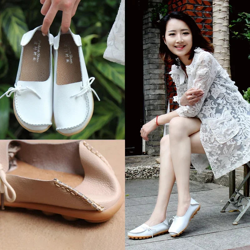 Shoes for Women Moccasins Flats Woman Loafers Genuine Leather Female Shoes Slip On Ballet Nurse Women's Shoes-Dollar Bargains Online Shopping Australia