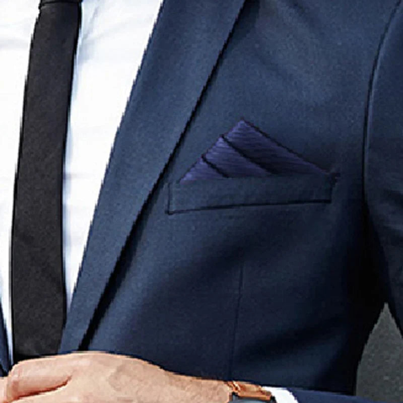 Pocket Square Handkerchief Accessories Paisley Solid Colors Vintage Business Suit Hanky  Breast Scarf 25*25cm