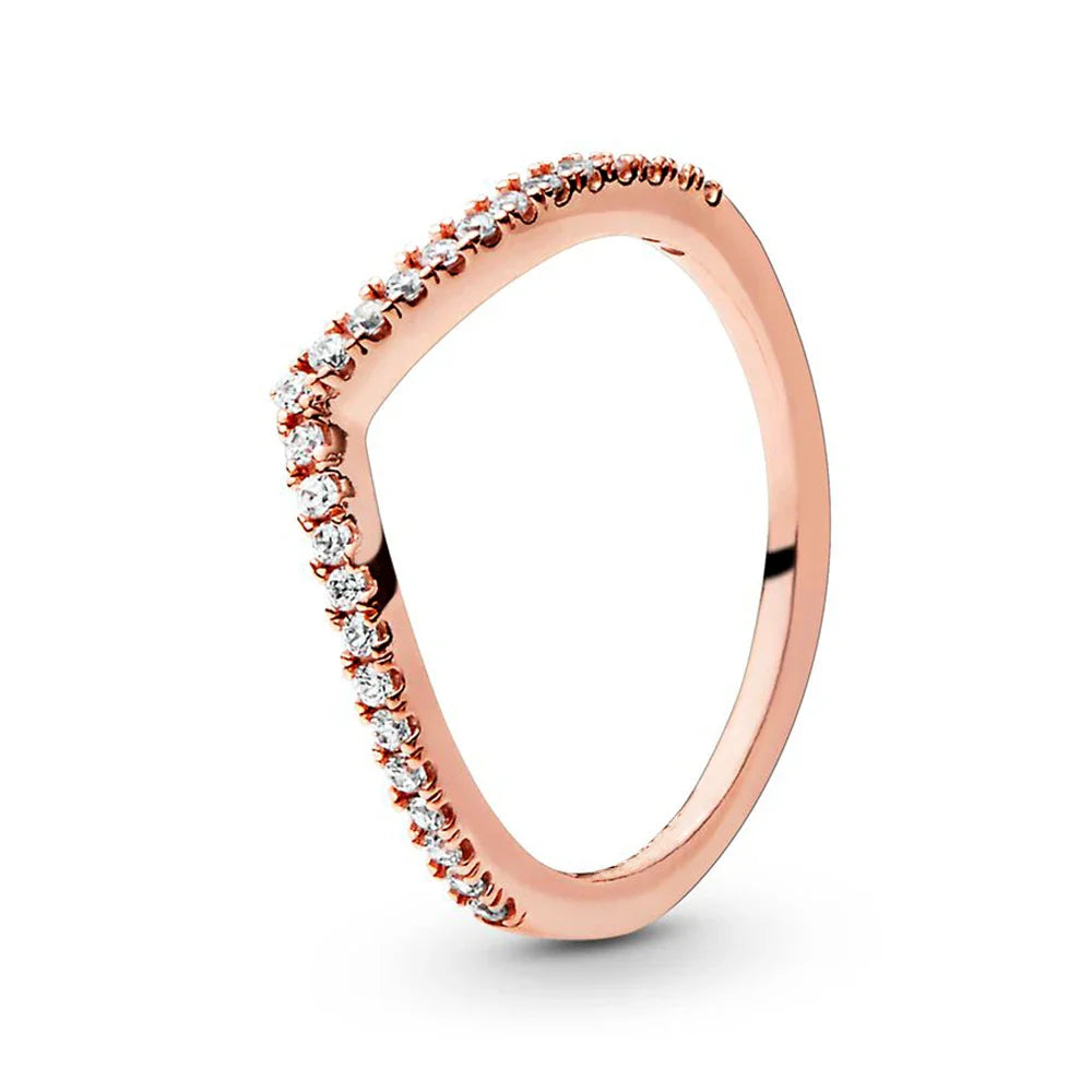925 Sterling Silver Rings For Women Original Infinity Love Heart Crown Engagement Wedding Ring Rose Gold Crystals Luxury Jewelry