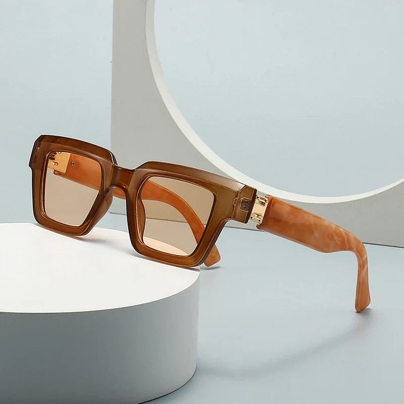 Square Women Luxury Sunglasses Vintage Brand Designer Candy Color Clear Gradient Eyewear Men Punk Sun Glasses-Dollar Bargains Online Shopping Australia