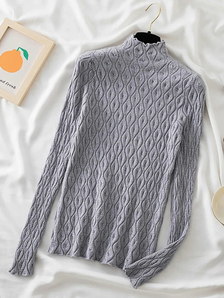 Cashmere Turtleneck Women Sweaters Autumn Winter Warm Pullover Slim Tops Knitted Sweater Jumper Soft Pull Female-Dollar Bargains Online Shopping Australia