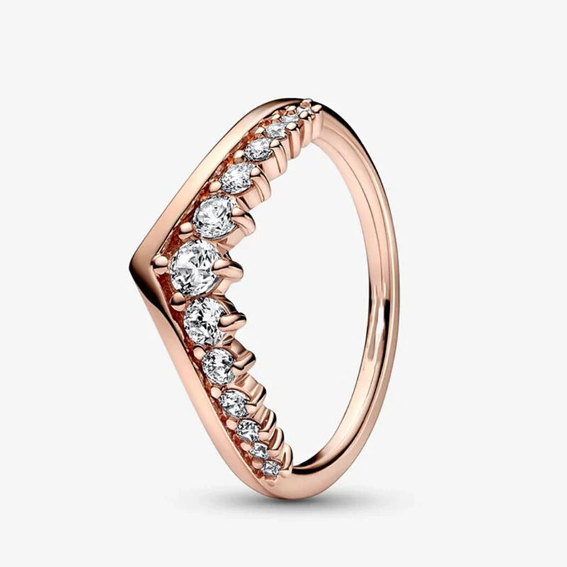 925 Sterling Silver Rings For Women Original Infinity Love Heart Crown Engagement Wedding Ring Rose Gold Crystals Luxury Jewelry
