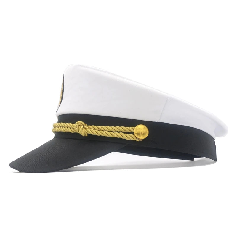Sailor Captain Costume Men Yacht Captain Hat Navy Marine Hat Costume Accessories