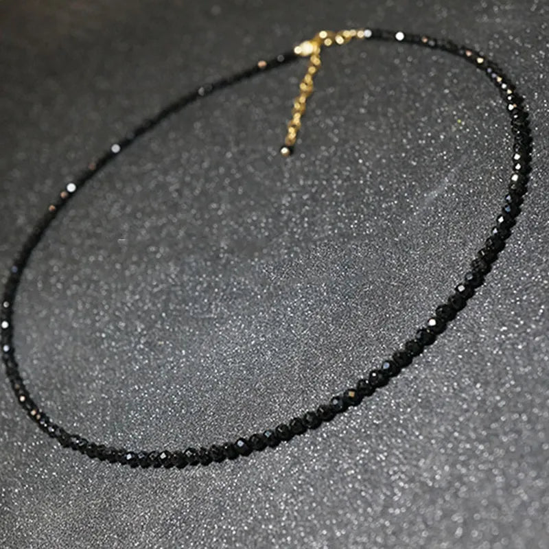 Simple Black Beads Short Necklace Female Jewelry Women Choker