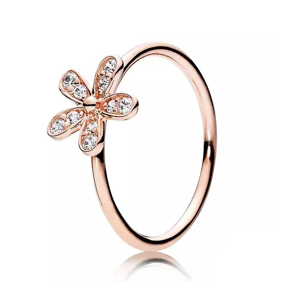 925 Sterling Silver Rings For Women Original Infinity Love Heart Crown Engagement Wedding Ring Rose Gold Crystals Luxury Jewelry
