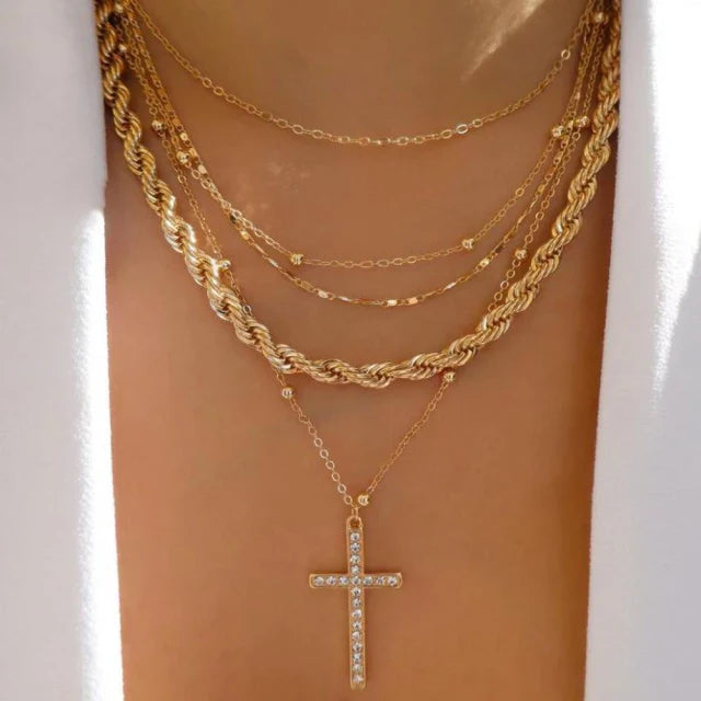 Bohemia Multilayer Crystal Butterfly Pendant Necklaces Women Hollow Heart Choker Necklace Fashion Jewelry Party-Dollar Bargains Online Shopping Australia